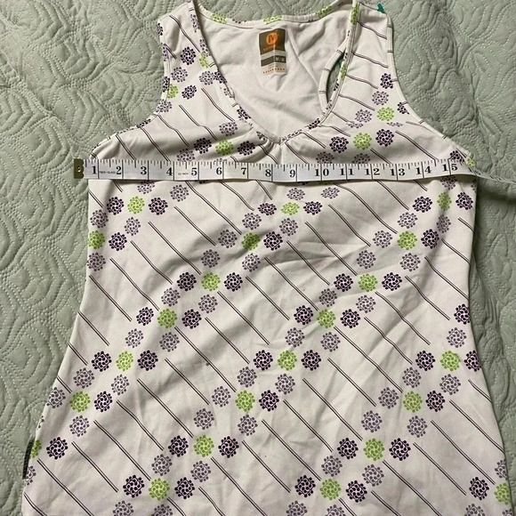 Merrell Green Purple Built In Bra Active Tank Top Medium - Picture 3 of 6